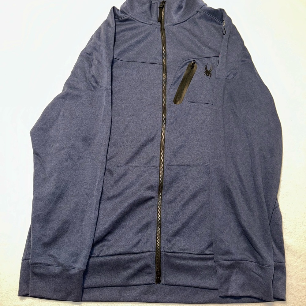 Mens Spyder Active Proweb 2XL Full Zip Hoodie Jacket Blue